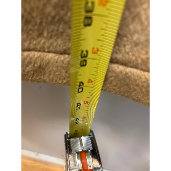 Vintage Tan Wool Duffle Coat With Wooden Toggles & Hood Size 44 - Picture 5 of 13